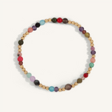 Mixed Gemstone & Gold Bead Bracelet