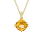 14k Citrine Solitaire Pendant Necklace