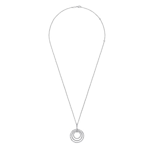 Triple Row Bujukan White Sapphire Circle Necklace