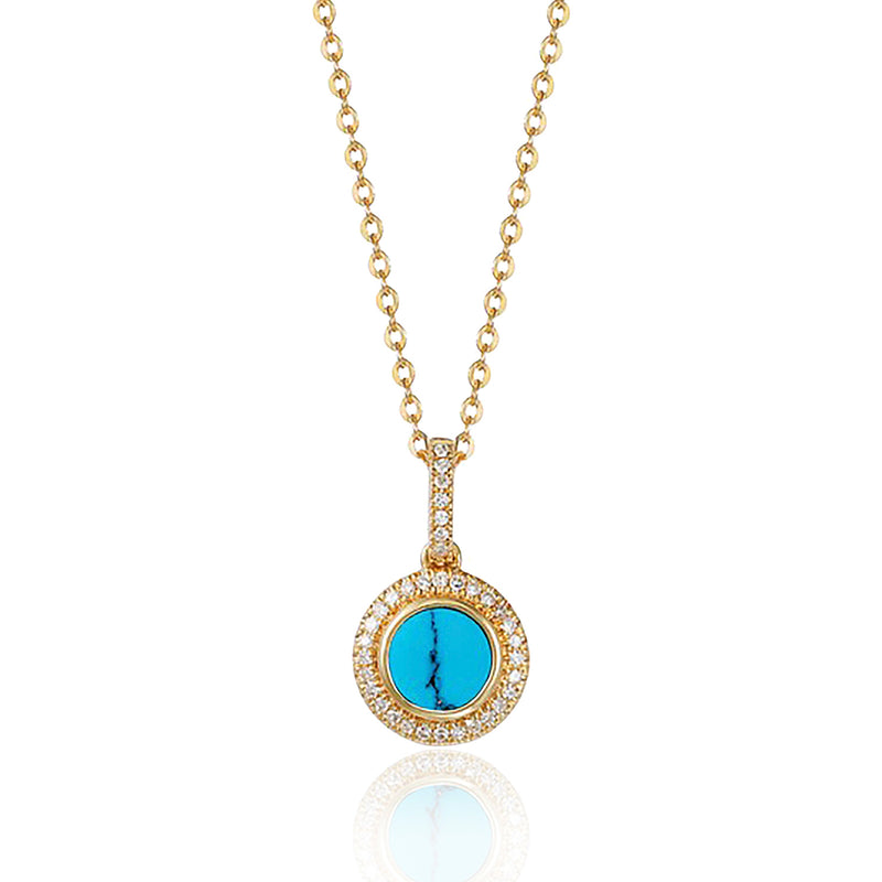 Turquoise Halo Necklace