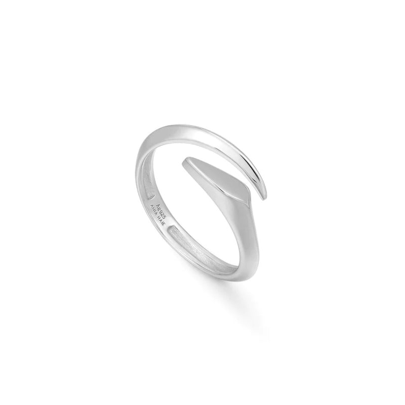 Sterling Silver Arrow Twist Adjustable Ring - Ania Haie