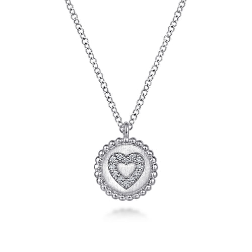 Bujukan Diamond Heart Pendant Necklace