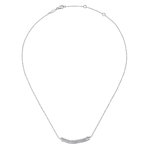 White Sapphire Bar Necklace