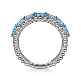 Bujukan Blue Topaz Stackable Ring