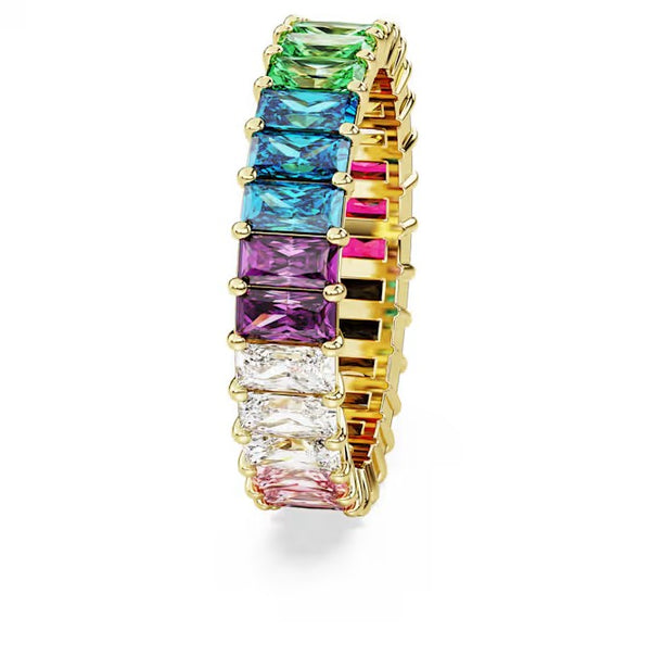 Swarovski Matrix Rainbow Colored Ring 55