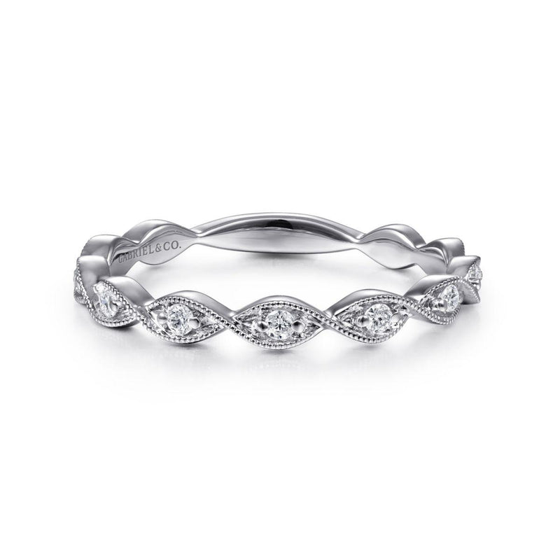 Twisted Diamond Stackable Band