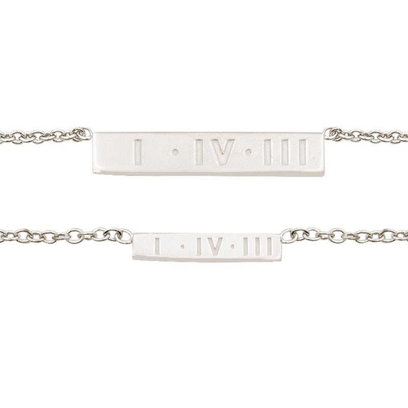 Sterling Silver Small Love Code 1-4-3 Bar Necklace