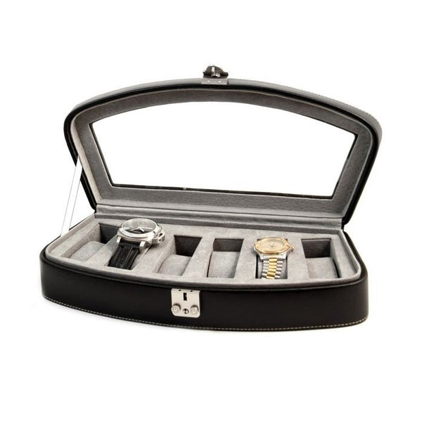 Black 6 Case Watch Box