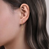 Gold Bujukan Huggie Drop Earrings