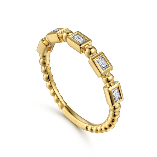 Geometric Diamond Stackable Ring