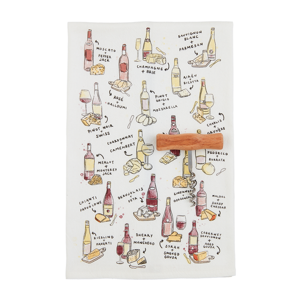 Mud Pie Wine Print Towel