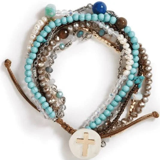 Your Journey Beaded Prayer Bracelet - Turquoise