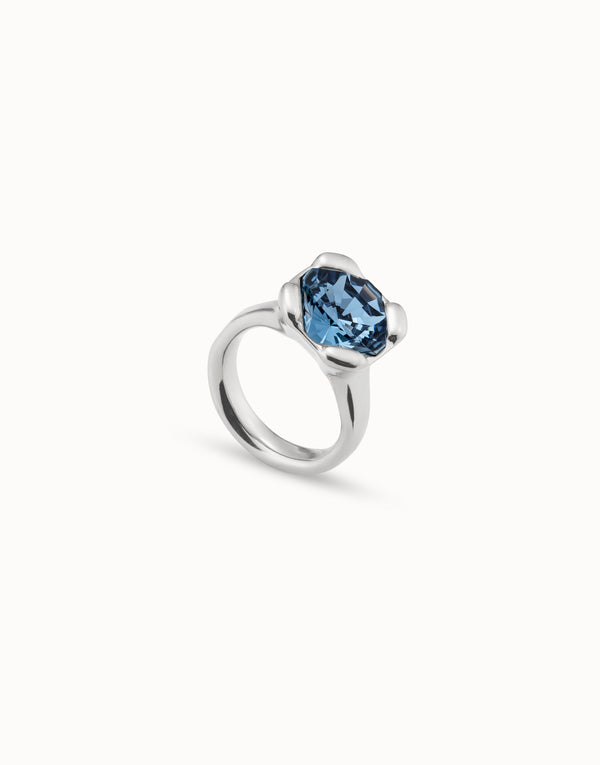UNOde50 Blue Stone Solitaire Ring