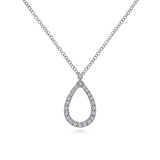 Teardrop Diamond Pendant Necklace