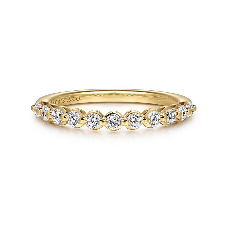 14K Yellow Gold Diamond Wedding Band