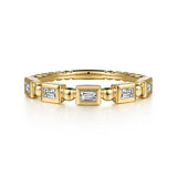 Geometric Diamond Stackable Ring