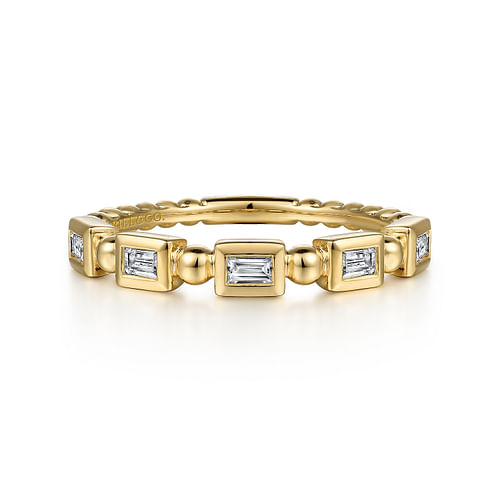 Geometric Diamond Stackable Ring