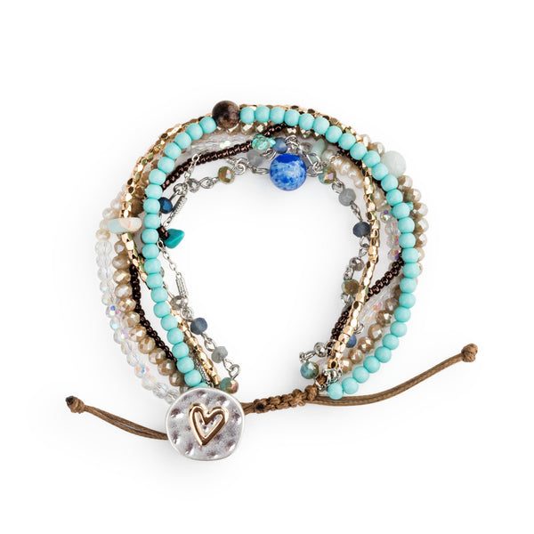 Your Journey Beaded Love Bracelet - Turquoise
