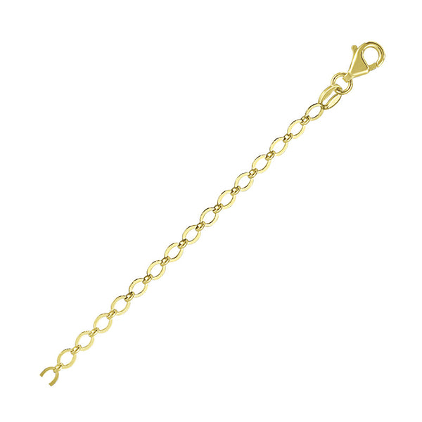14K Yellow Gold Open Oval Cable Chain Bracelet