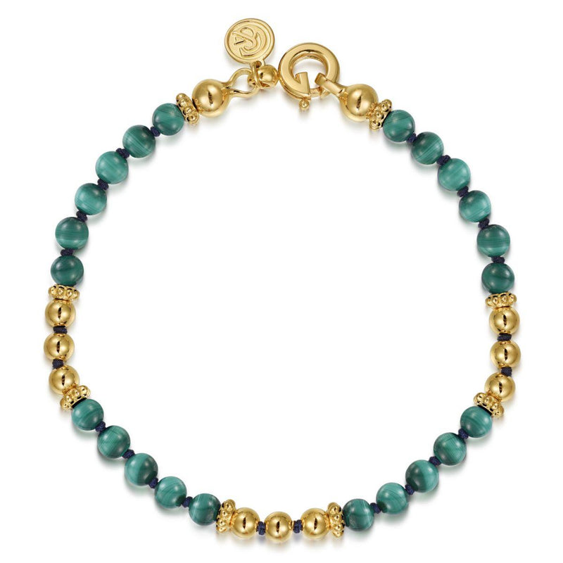 Malachite Bead Bracelet