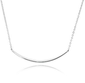 Sterling Silver Half Curved Wire Necklace