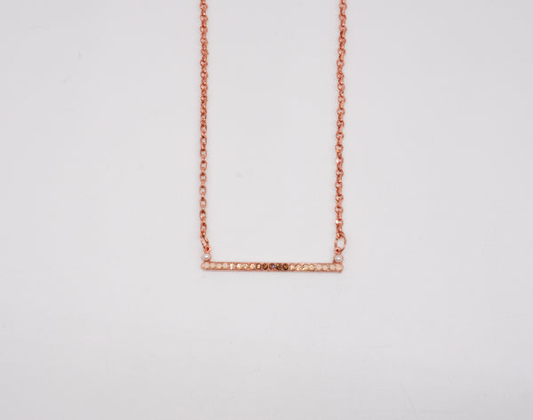 Mariana Rose Gold Tone Bar Necklace