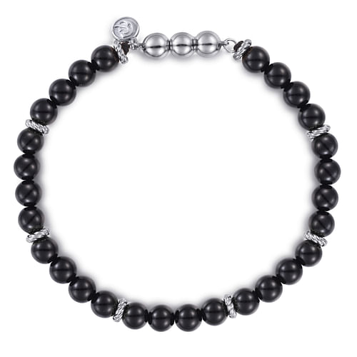 Men's Black Onyx Sterling Silver Bracelet