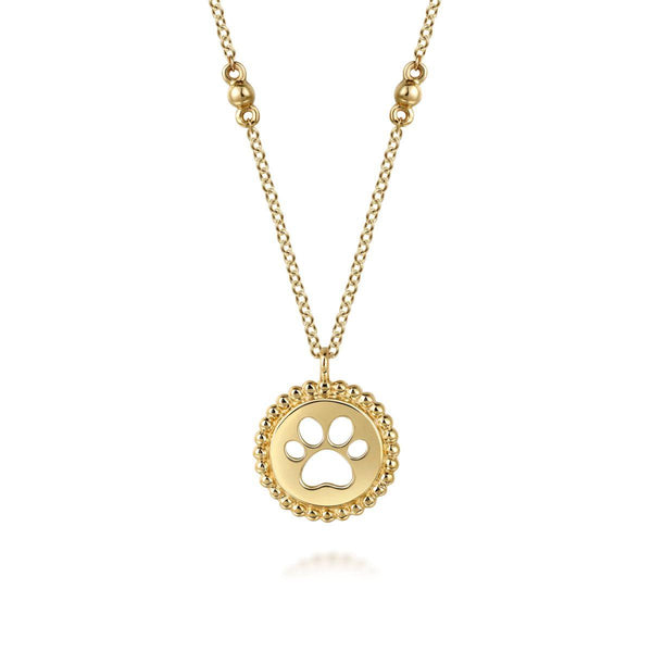 Bujukan Dog Paw Medallion Necklace