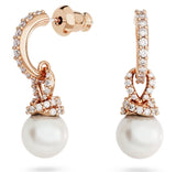 Swarovski Originally Pearl Drop Earrings - Rose Gold Plated