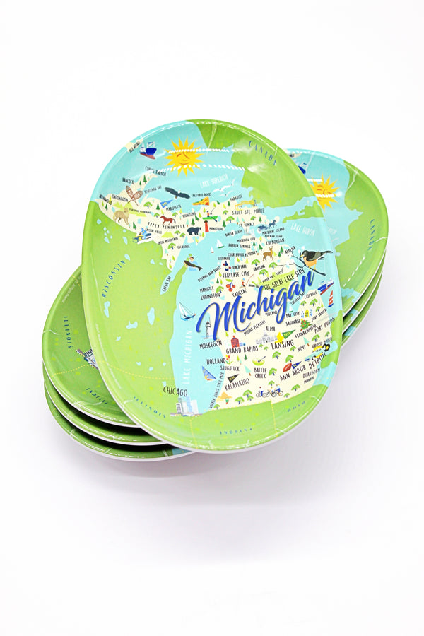 Galleyware Company Michigan Tidbit Tray Set Of Four