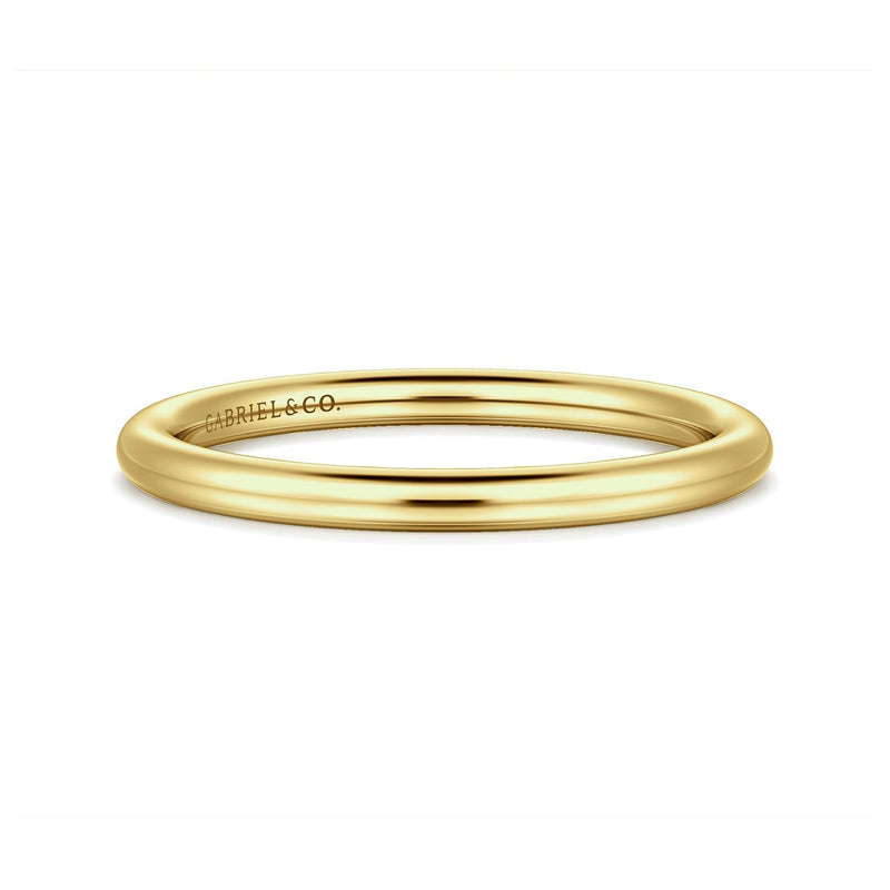 14K Yellow Gold Plain Matching Wedding Band