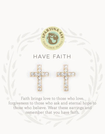 Sea La Vie Have Faith Stud Earrings