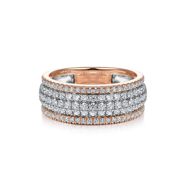 Gabriel & Co. Multirow Diamond Ring