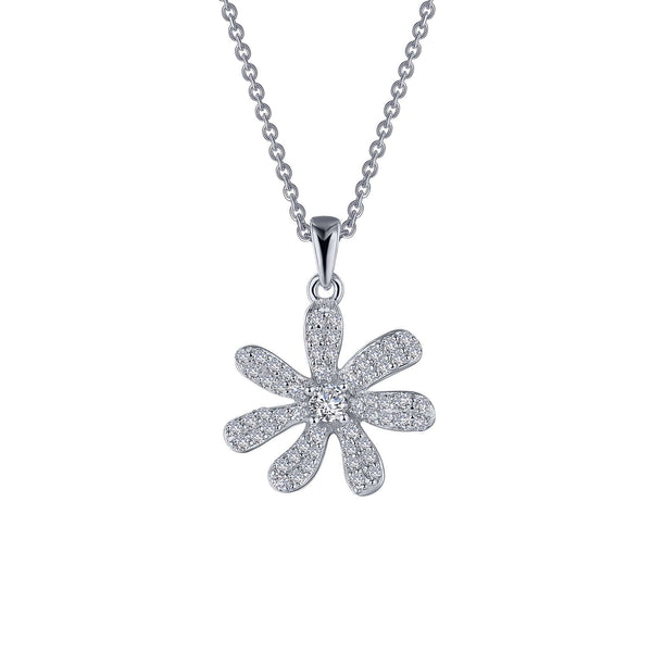 Pave Petal Necklace