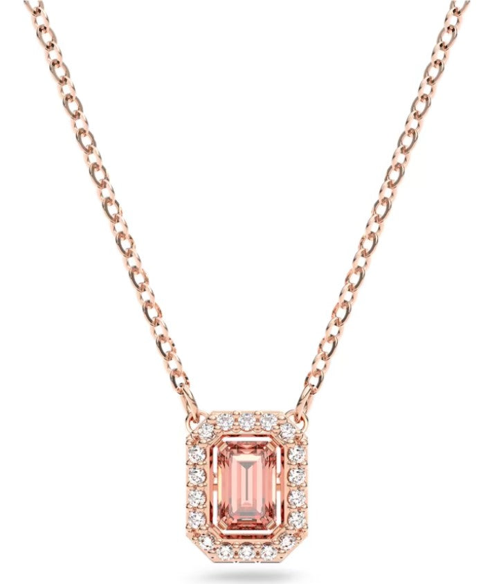 Swarovski Millenia Pendant - Octagon Cut - Rose Gold Plated