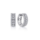 15mm Diamond Huggie Earrings