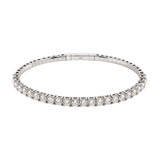 14k White Gold Diamond Flex Bangle Bracelet