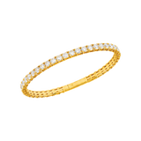 14k Gold Diamond Flex Bangle Bracelet
