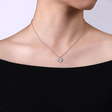 Sapphire and Diamond Evil Eye Pendant Necklace