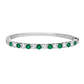 14k Emerald & Diamond Bangle