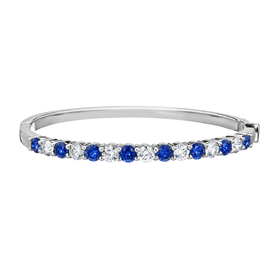 14k Sapphire & Diamond Bangle