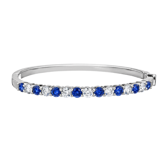 14k Sapphire & Diamond Bangle