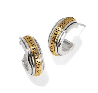 Brighton Mosaic Two Tone Mini Hoop Earrings