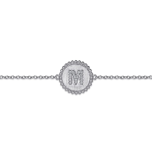 Diamond Bujukan "M" Initial Bracelet