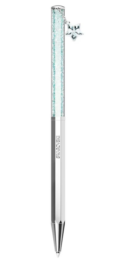 Swarovski Crystalline Ballpoint Pen - Star Charm - Chrome Plated (Black Ink)