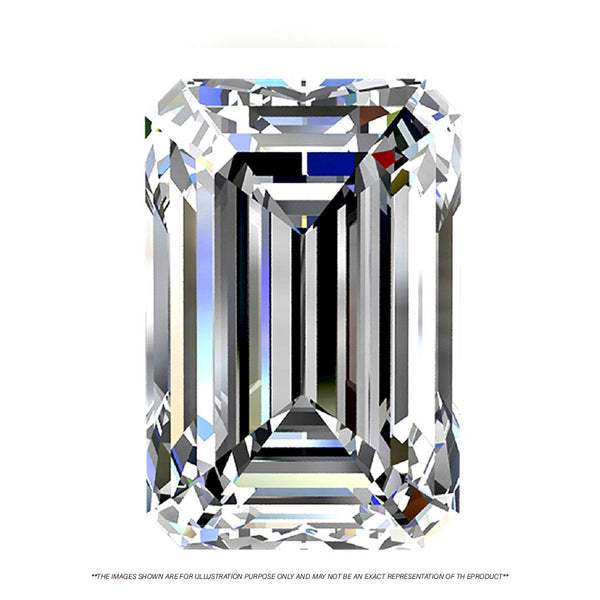 1.08CT LAB GROWN EMERALD CUT F