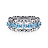 Bujukan Blue Topaz Stackable Ring