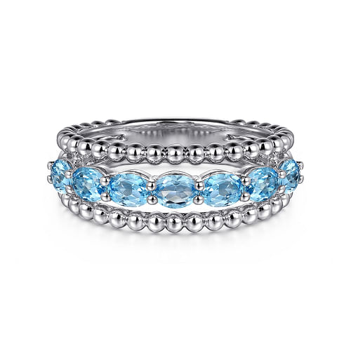 Bujukan Blue Topaz Stackable Ring