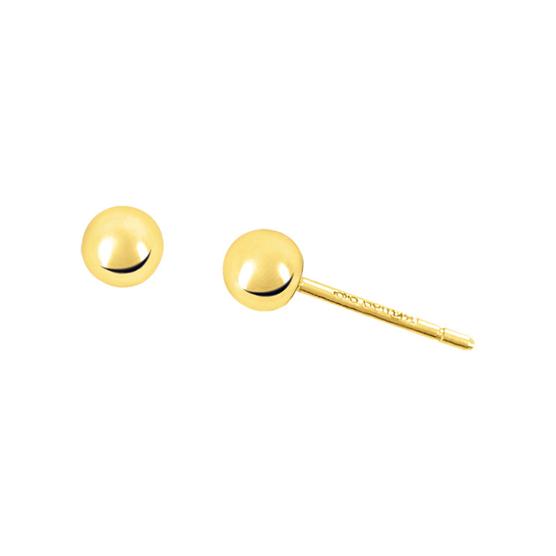 14K Yellow Gold 5mm Ball Stud Earrings