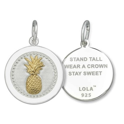 LOLA 27mm Pineapple Sterling Silver - Gold Plated Vermeil Pewter
